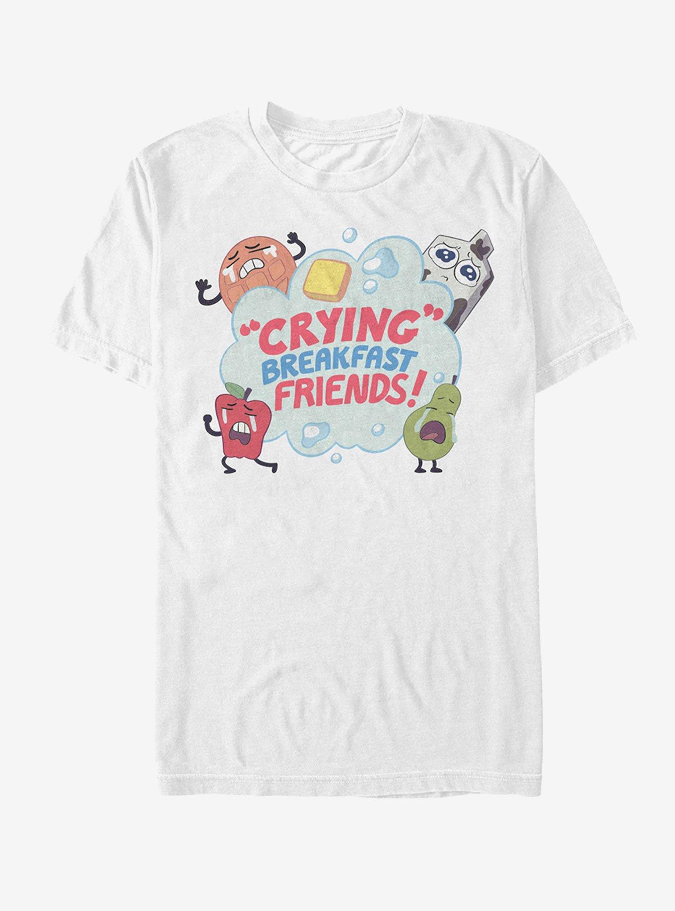 Steven Universe Crying Breakfast Friends T-Shirt, WHITE, hi-res