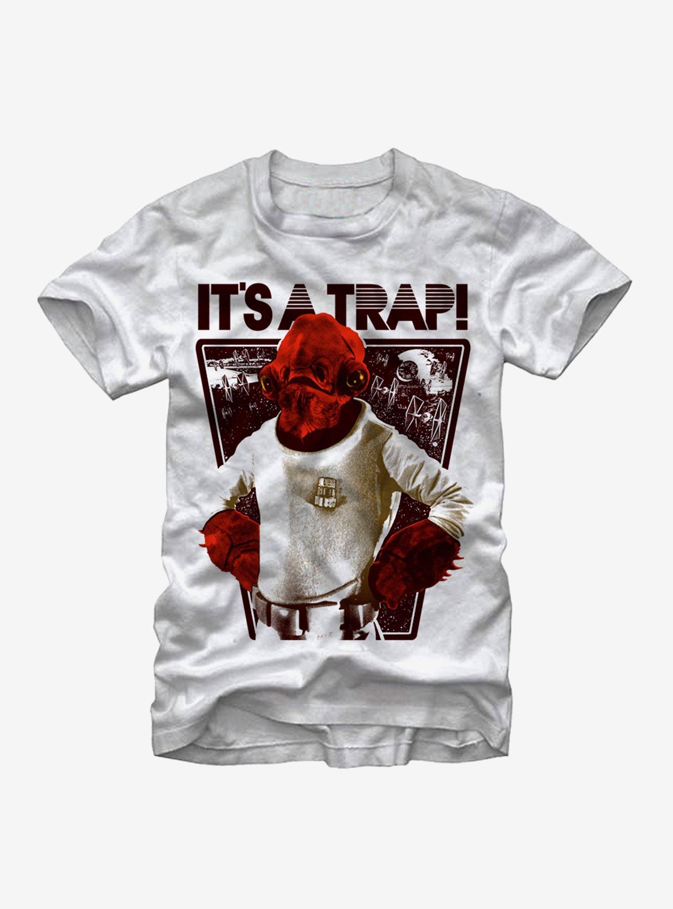 Star Wars Ackbar It's a Trap T-Shirt, WHITE, hi-res