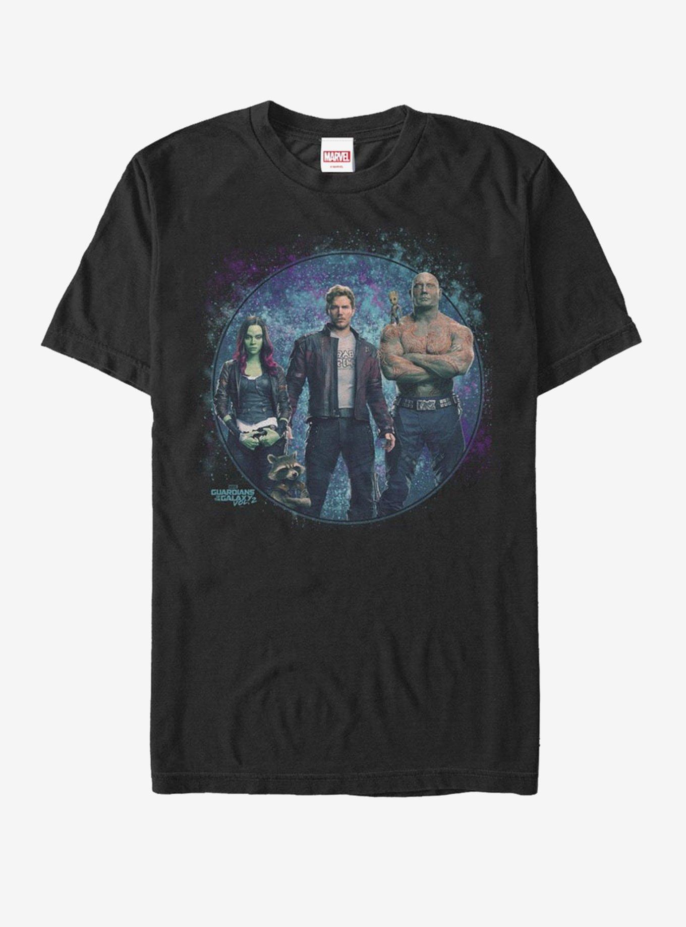 Marvel Guardians of the Galaxy Vol. 2 Team Starry Sky T-Shirt - BLACK ...