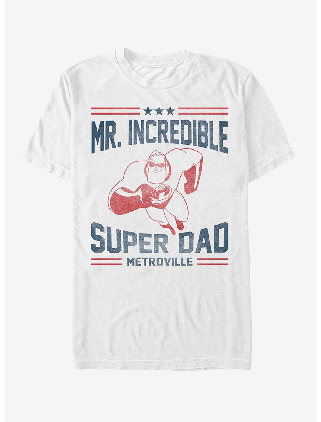 Disney Pixar The Incredibles Super Dad Metroville T-Shirt, WHITE, hi-res