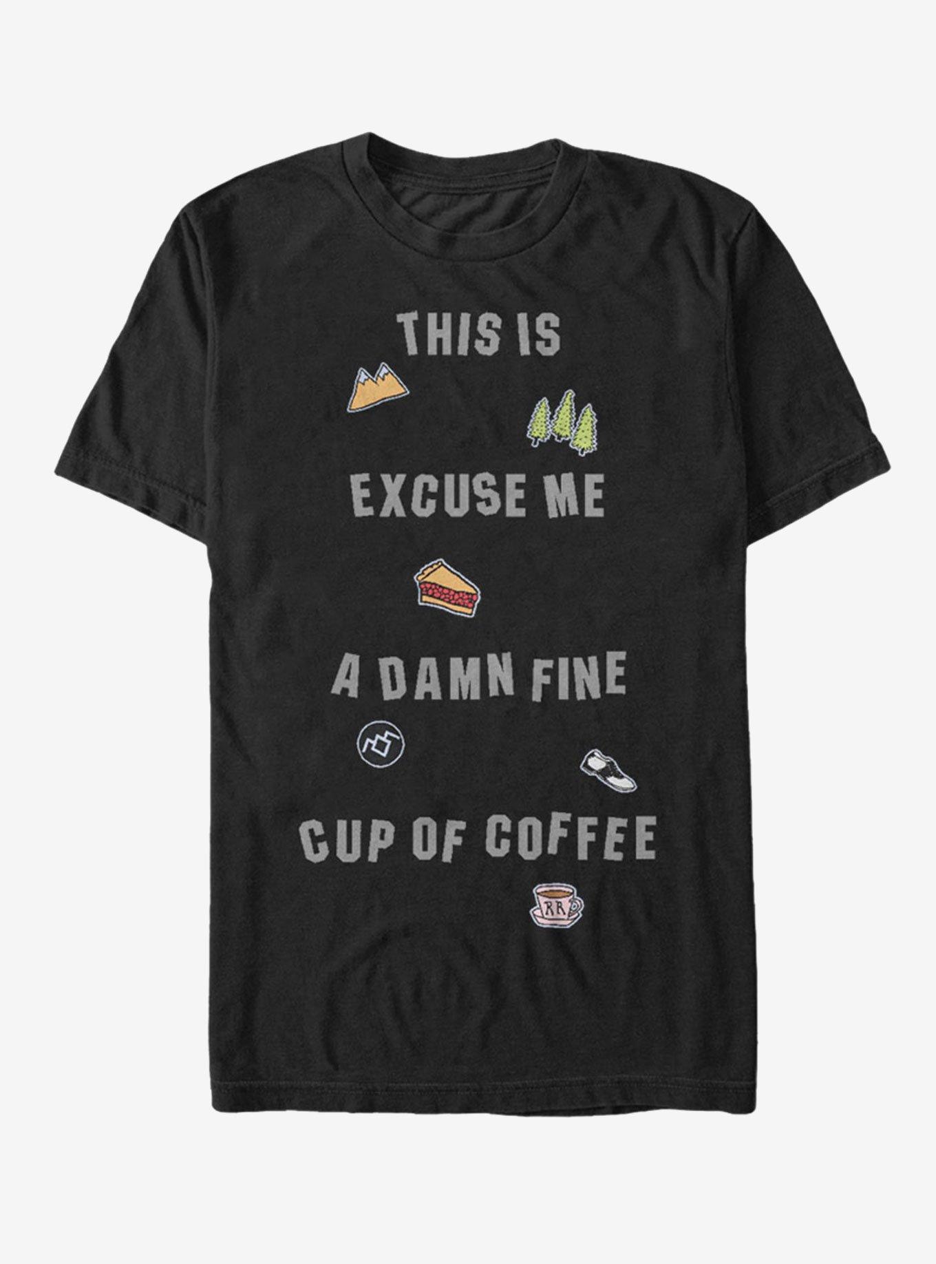 Twin Peaks Fine Cup of Coffee T-Shirt, BLACK, hi-res