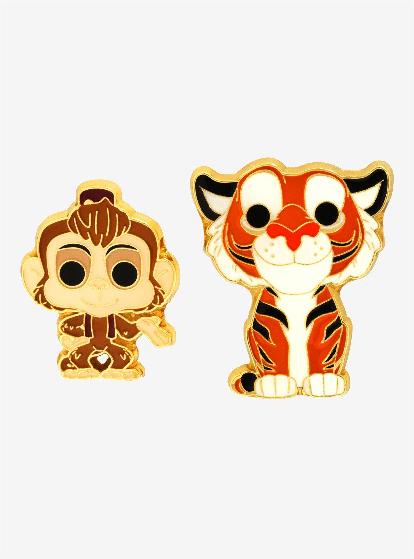 Funko Pop! Disney Aladdin Abu & Raja Enamel Pin Set - BoxLunch Exclusive, , hi-res