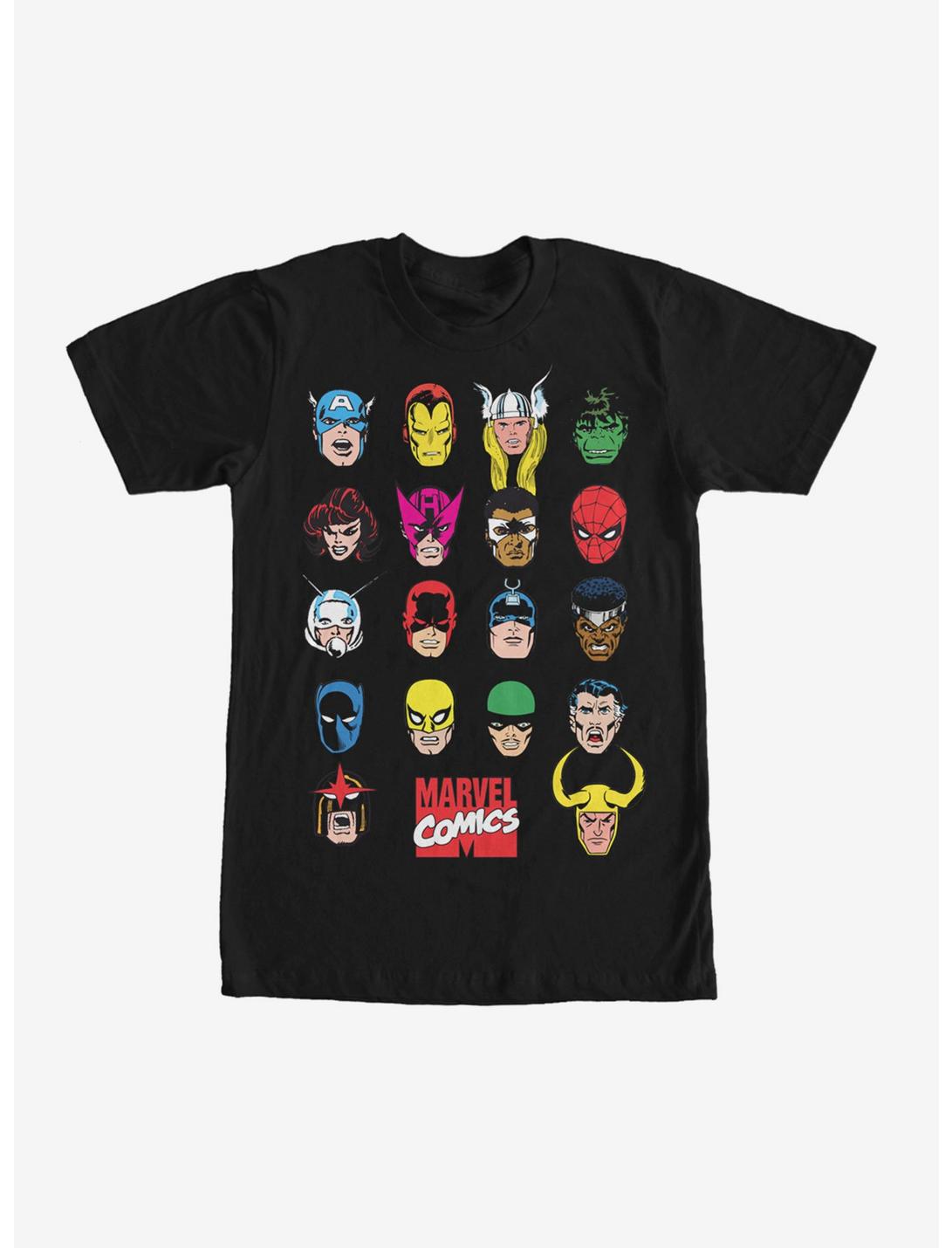 Plus Size Marvel Hero Portrait Bingo T-Shirt, BLACK, hi-res