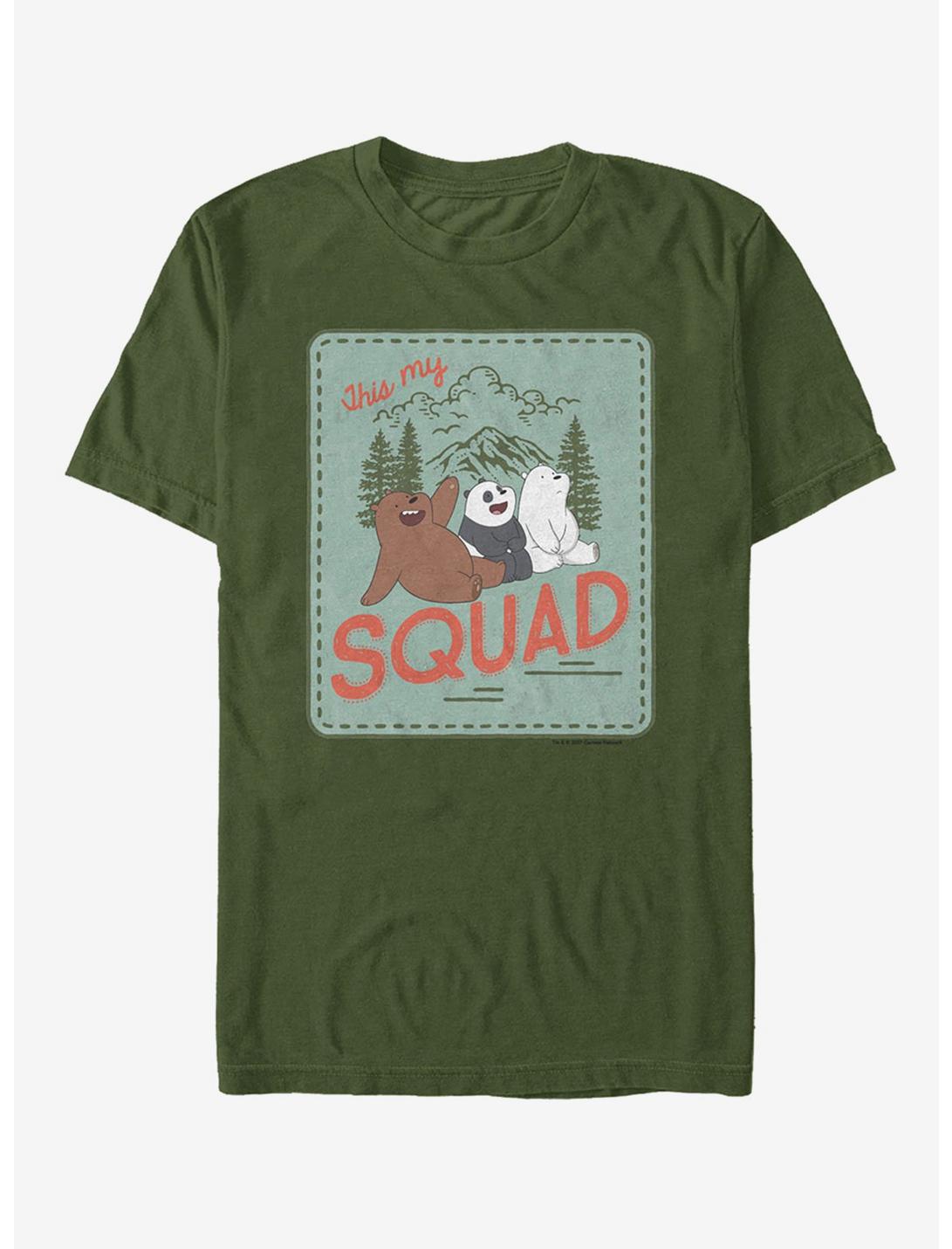 We Bare Bears This My Squad T-Shirt, MIL GRN, hi-res