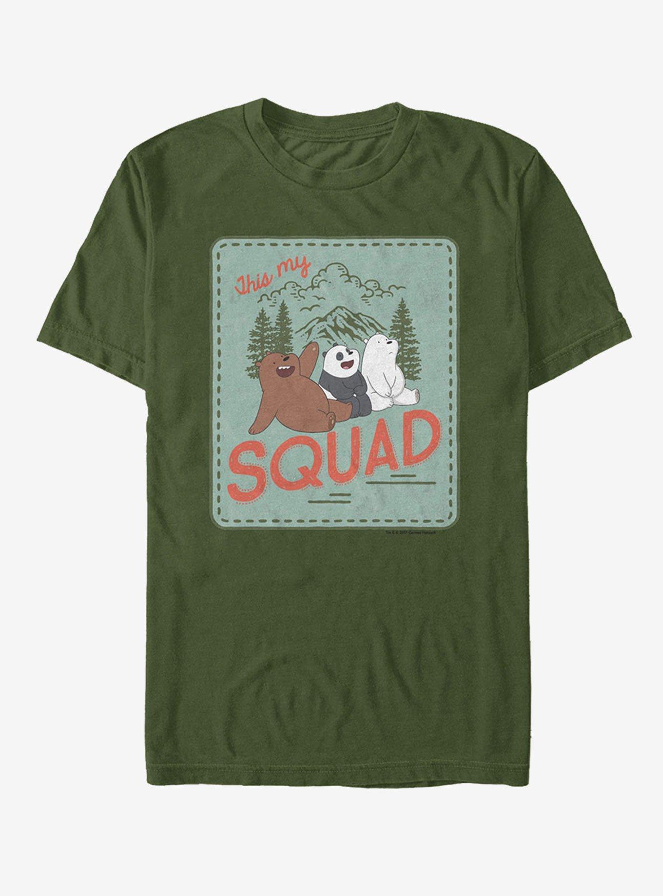 We Bare Bears This My Squad T-Shirt, MIL GRN, hi-res