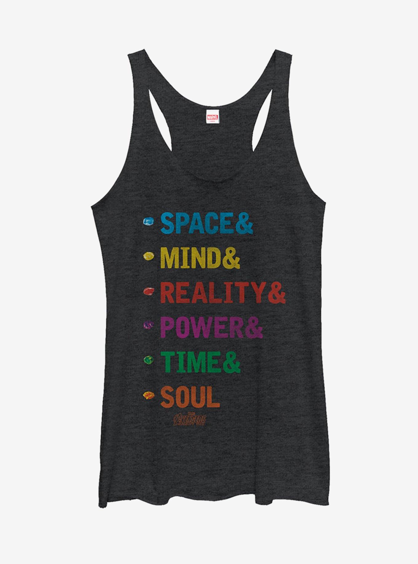 Marvel Avengers: Infinity War Gift of Gauntlet Womens Tank Top, BLK HTR, hi-res