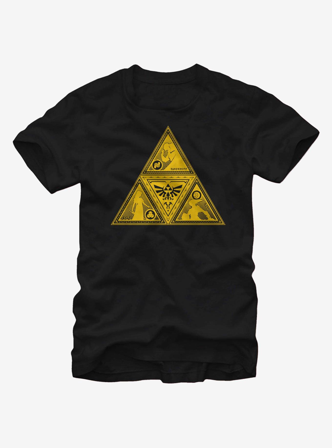 Nintendo Legend of Zelda Triforce Silhouette T-Shirt, BLACK, hi-res