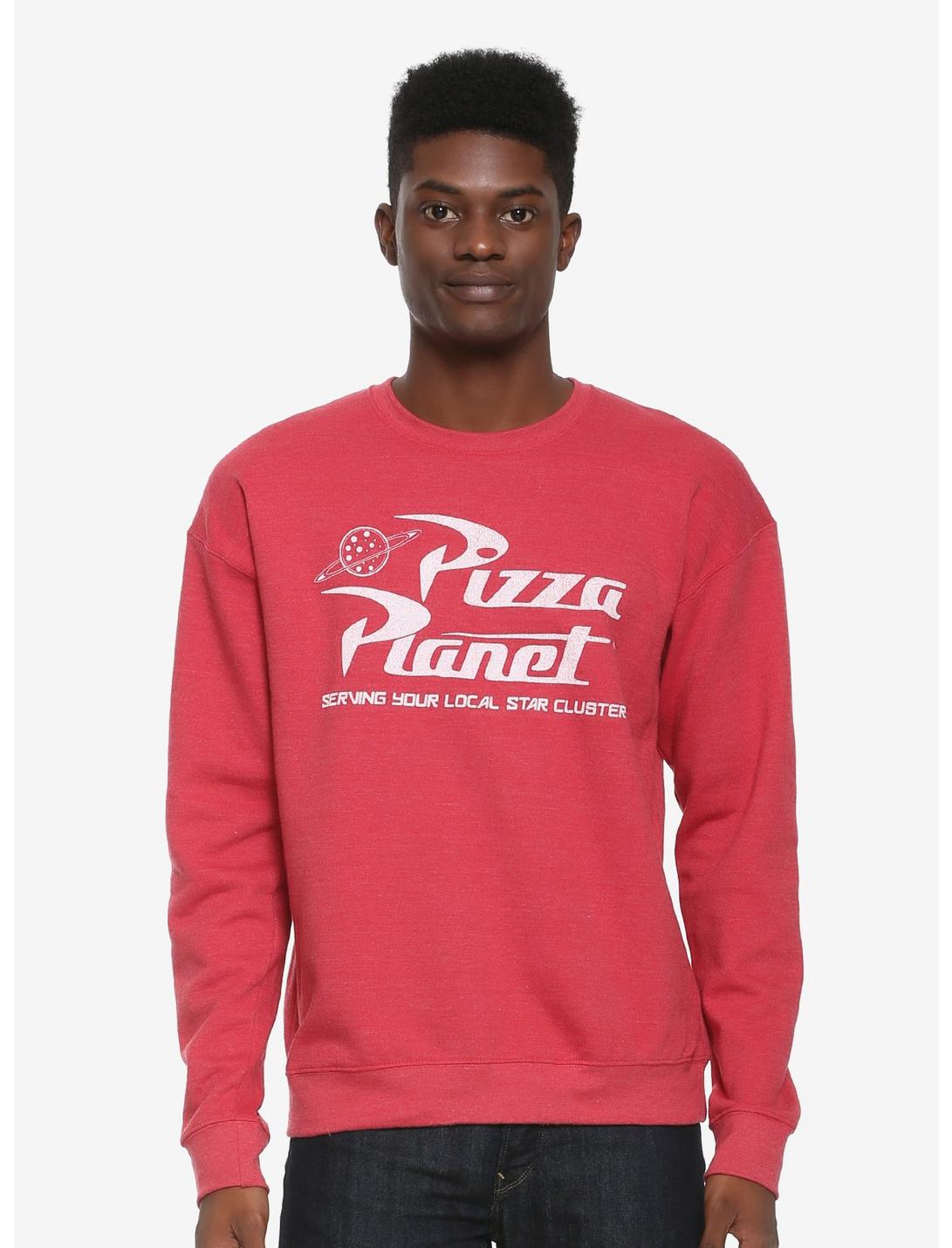 Disney Pixar Toy Story Pizza Planet Crewneck - BoxLunch Exclusive!, RED, hi-res