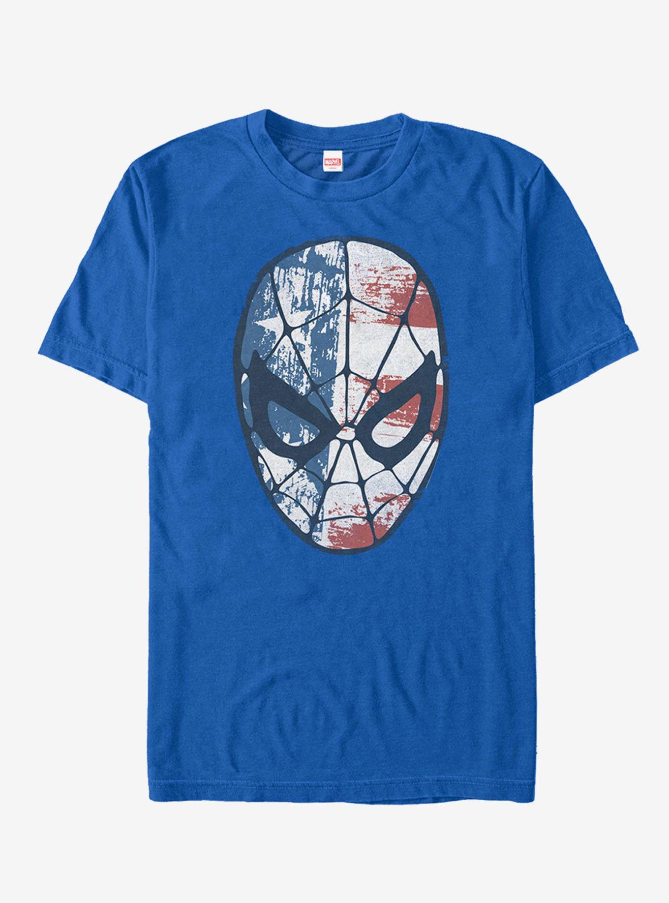 Marvel 4th of July Spider-Man American Flag Mask T-Shirt, , hi-res