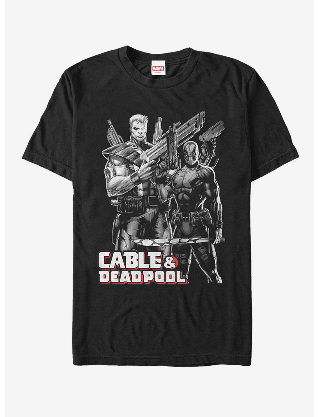 Marvel Cable & Deadpool Team T-Shirt, BLACK, hi-res