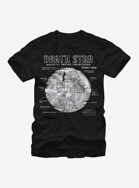 Star Wars Death Star Galactic Empire Engineering T-Shirt - BLACK | BoxLunch