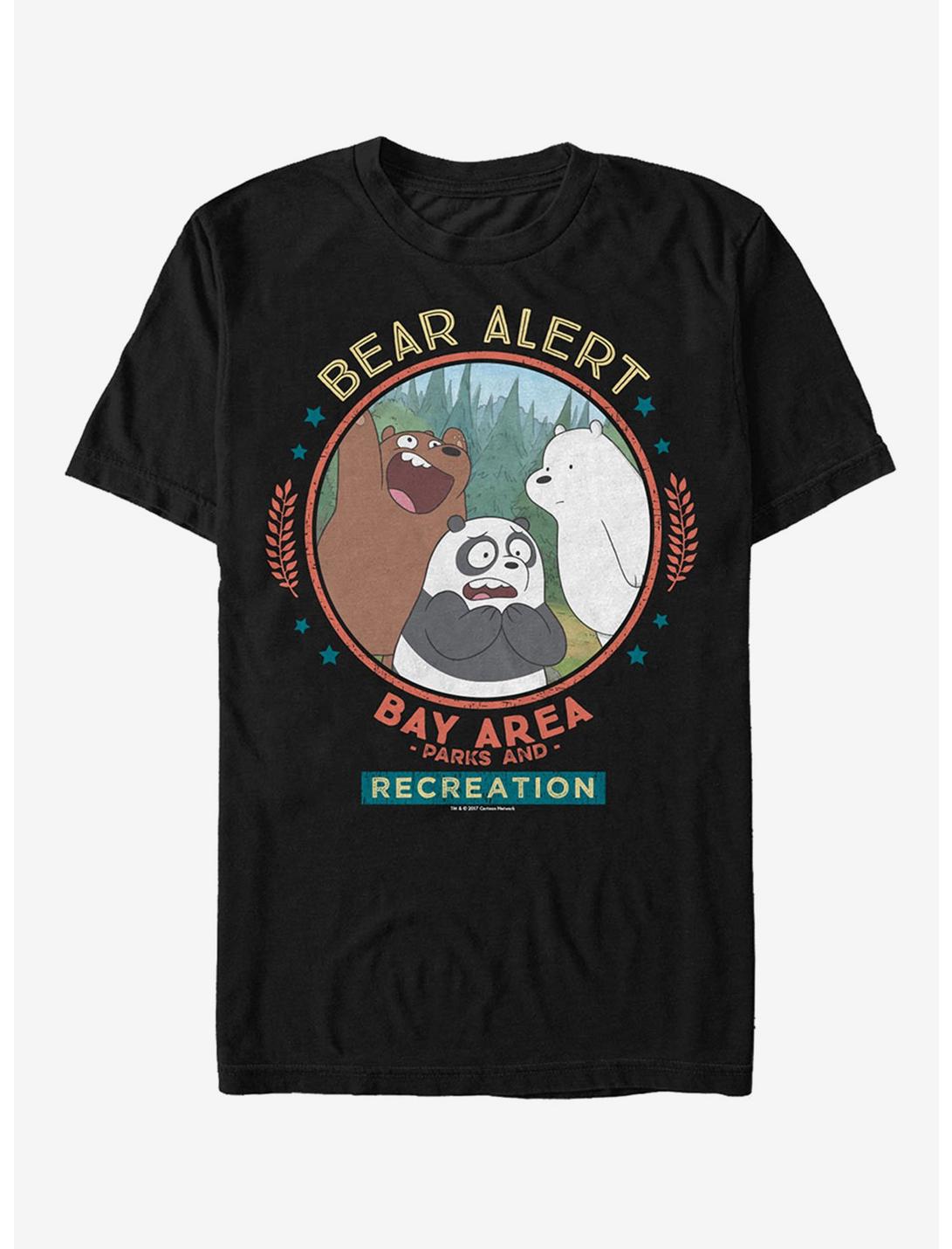 We Bare Bears Parks and Rec Bear Alert T-Shirt, BLACK, hi-res