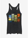 Courage the Cowardly Dog Character Panels Womens Tank Top, BLK HTR, hi-res