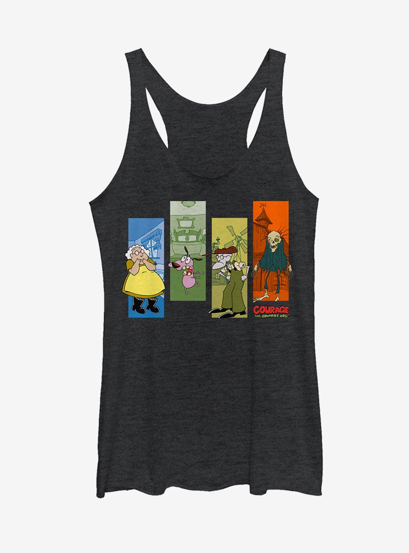 Courage the Cowardly Dog Character Panels Womens Tank Top, , hi-res