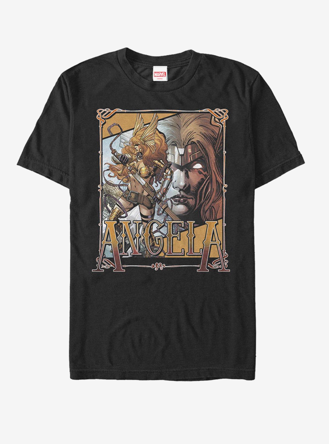 Marvel Angela Frame T-Shirt, BLACK, hi-res