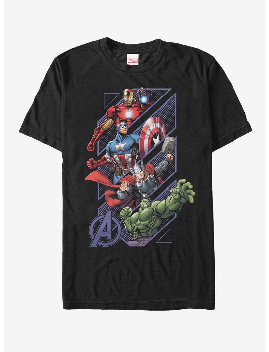 Marvel Four Avengers T-Shirt, BLACK, hi-res