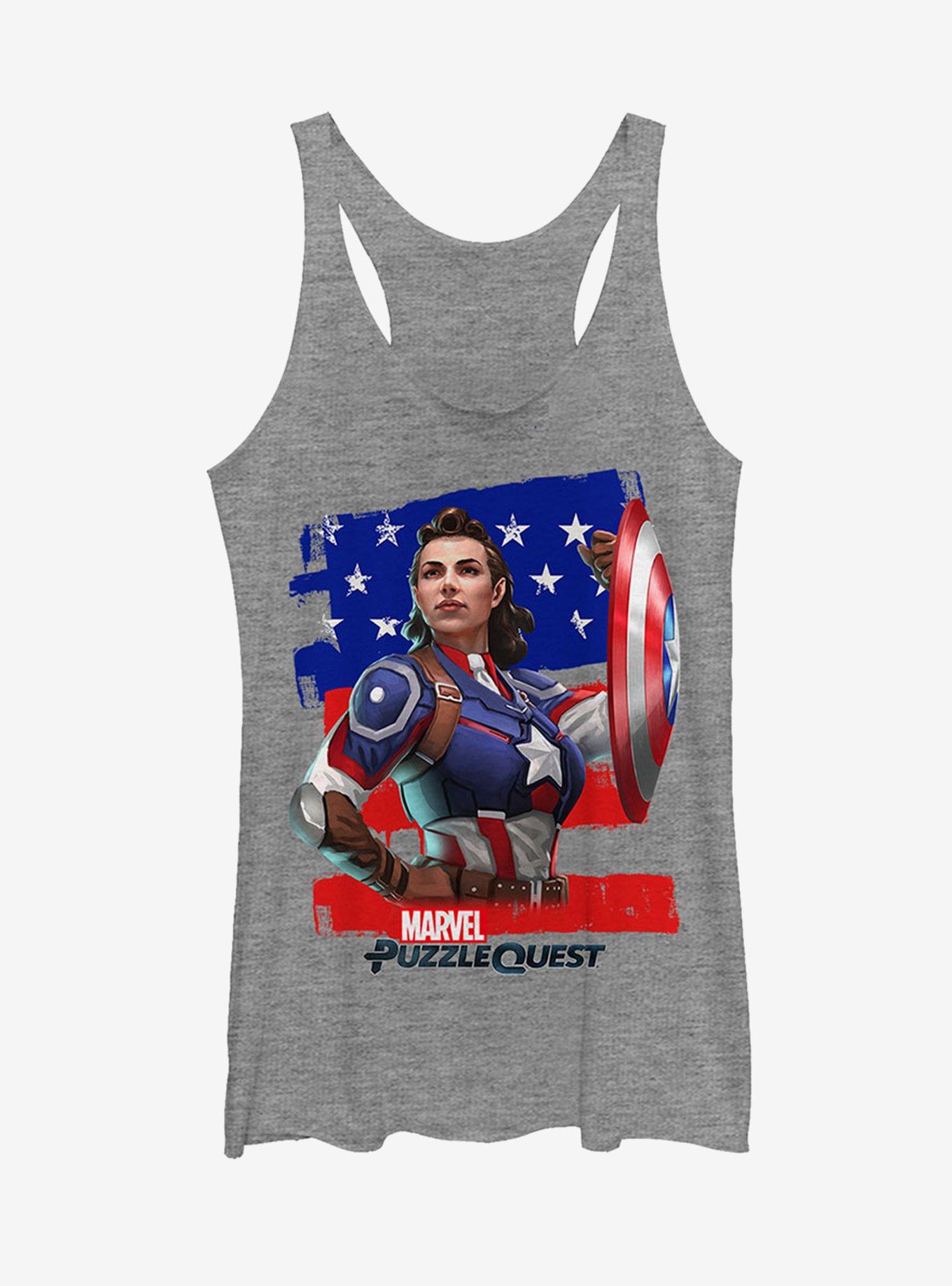 Marvel Puzzle Quest Peggy Carter Womens Tank Top, , hi-res