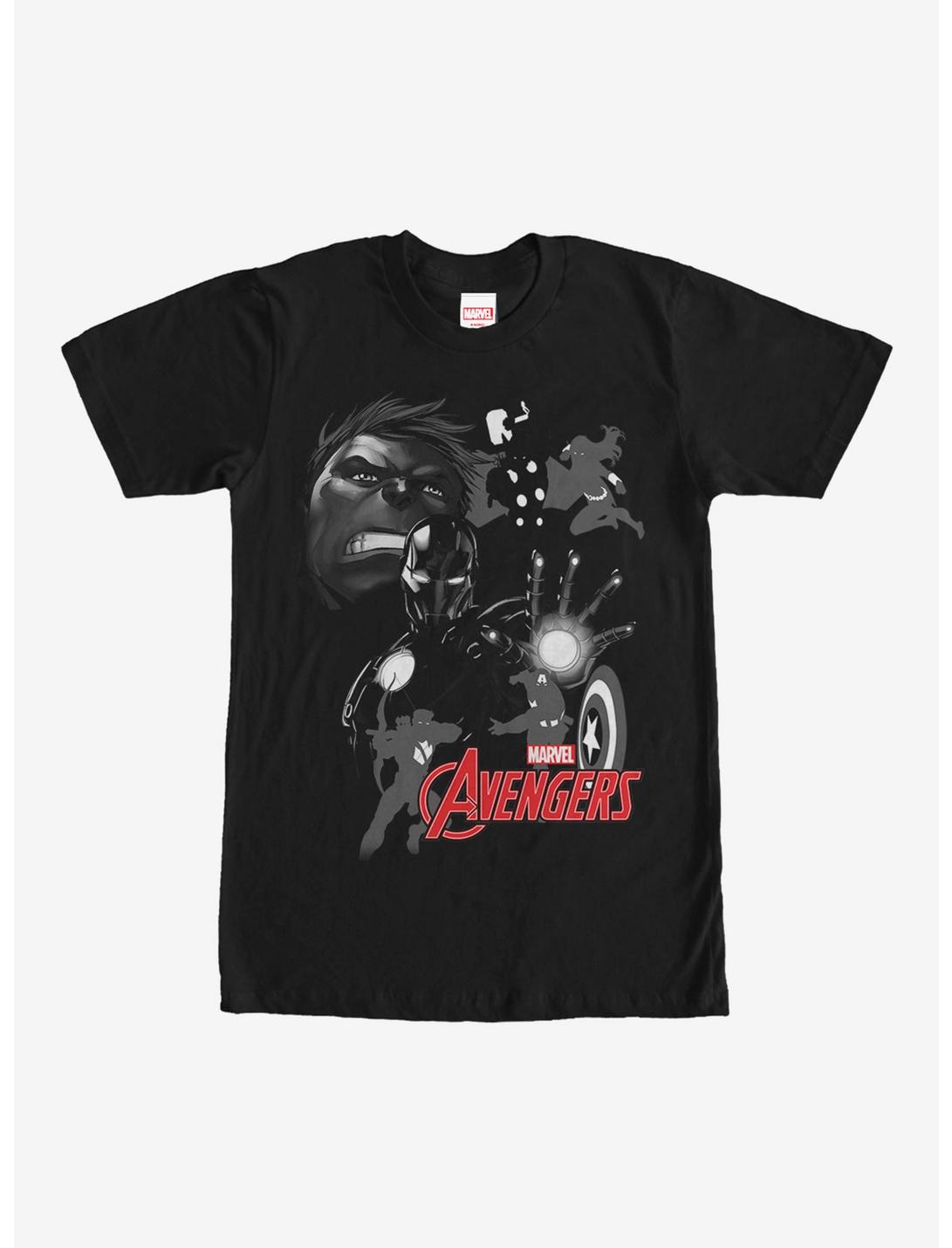 Marvel Avengers Grayscale T-Shirt, BLACK, hi-res