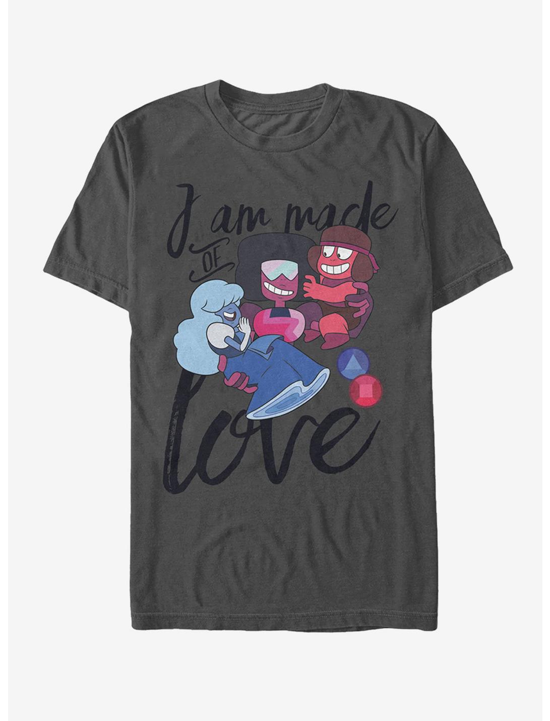 Steven Universe Made of Love T-Shirt, CHARCOAL, hi-res