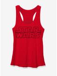 Star Wars Sleek Movie Logo Girls Tank, RED HTR, hi-res