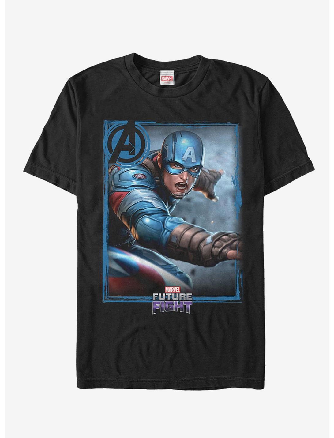 Marvel Future Fight Captain America T-Shirt, BLACK, hi-res