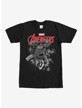 Marvel Avengers Attack Grayscale T-Shirt, , hi-res