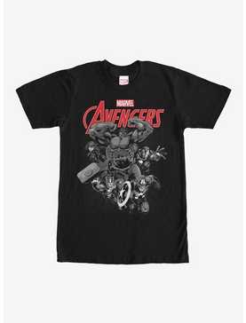 Marvel Avengers Attack Grayscale T-Shirt, , hi-res
