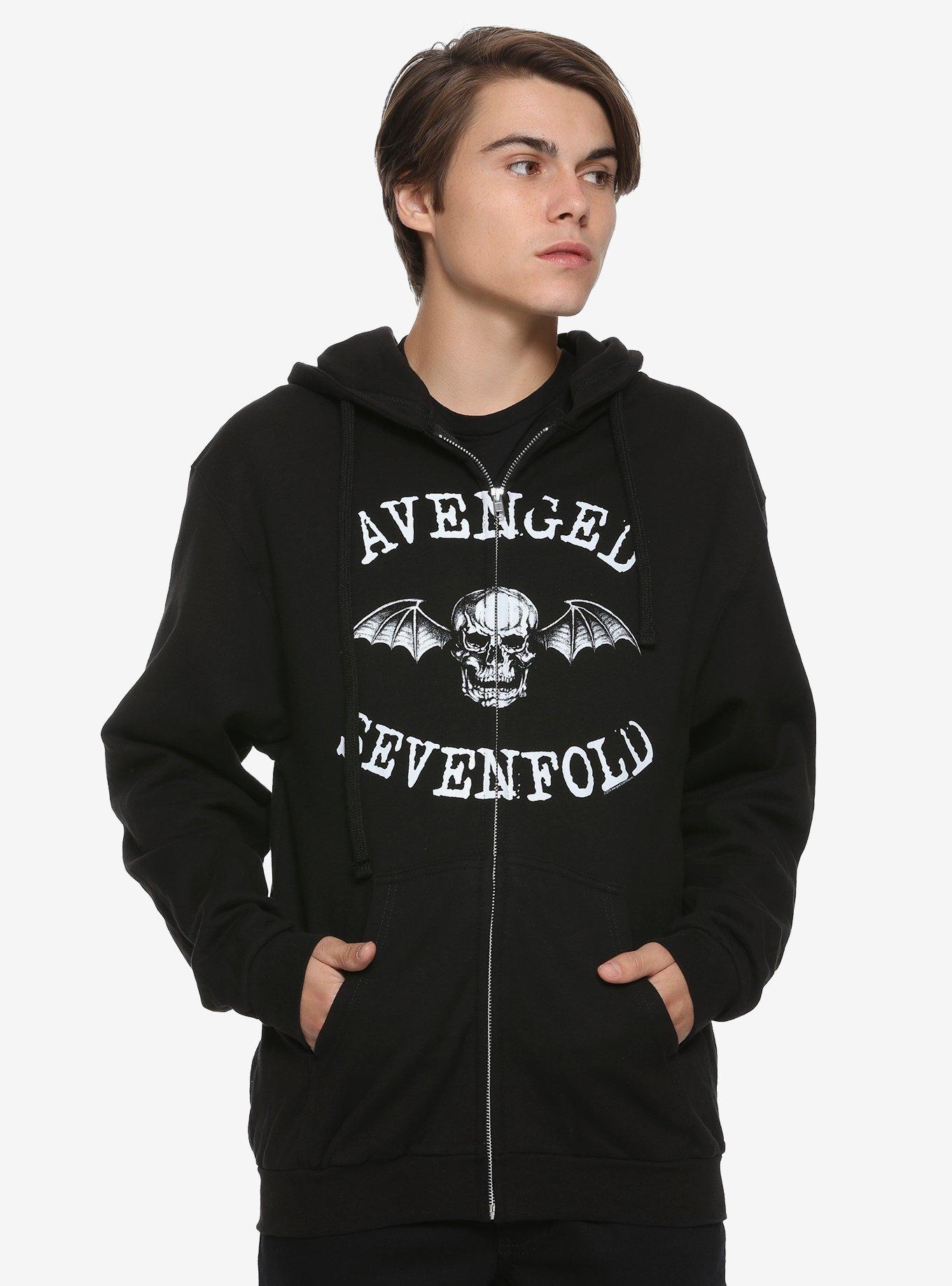 Avenged Sevenfold Deathbat Hoodie, BLACK, hi-res
