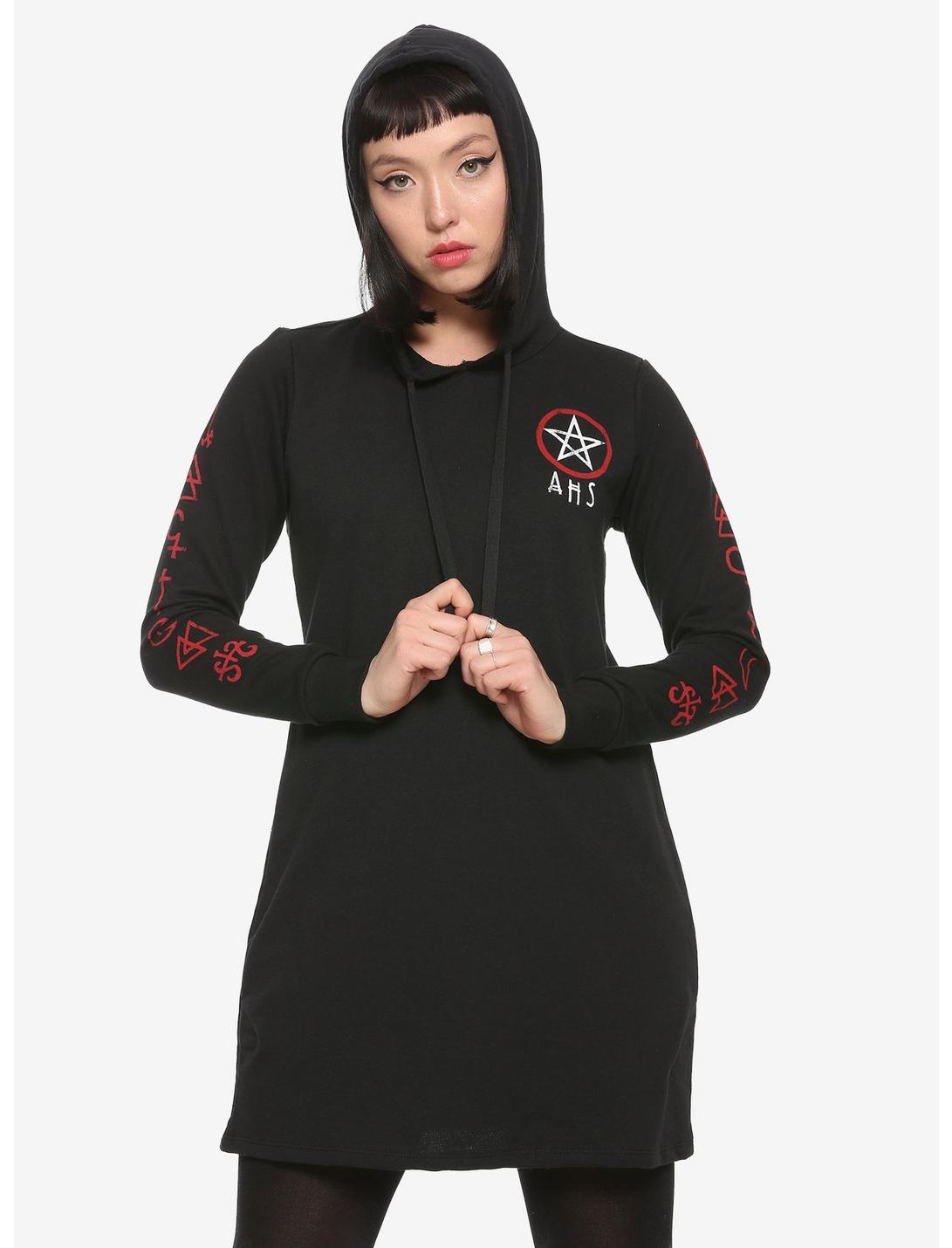 American Horror Story Witch Hoodie Dress, RED, hi-res