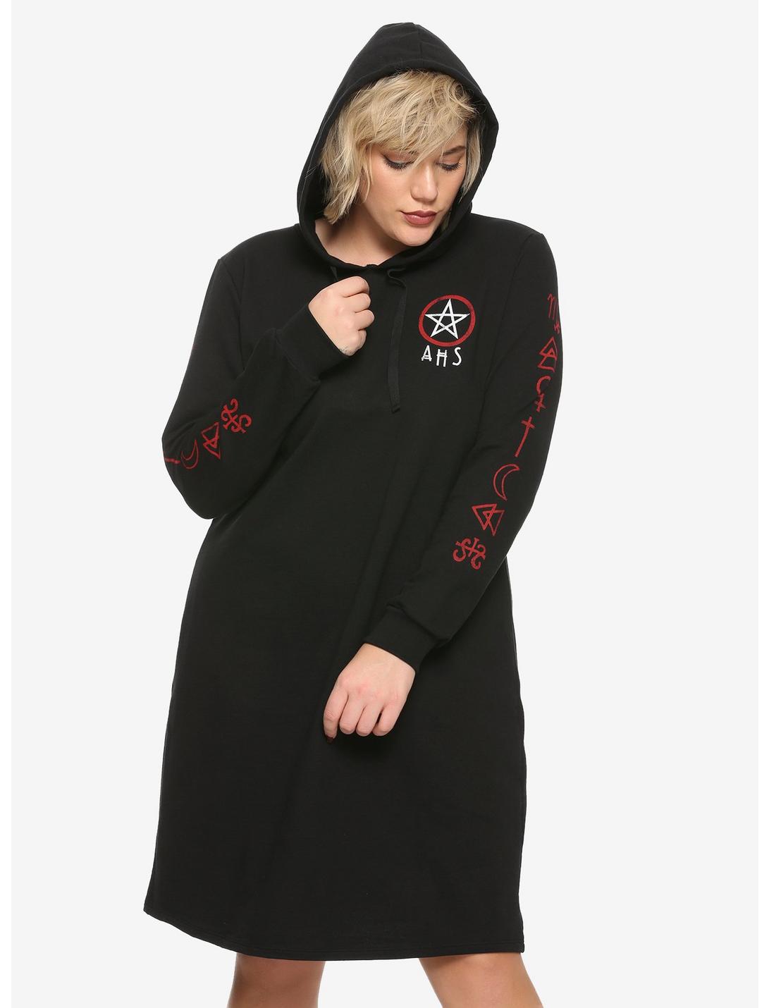 American Horror Story Witch Hoodie Dress Plus Size, RED, hi-res