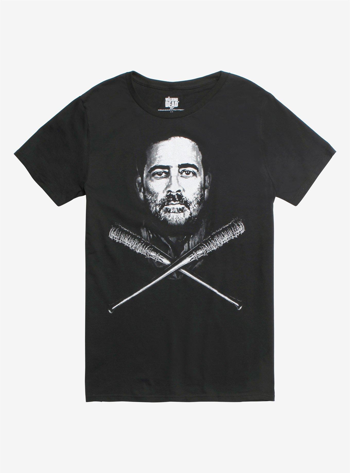 The Walking Dead Negan Crossed Bats T-Shirt, BLACK, hi-res