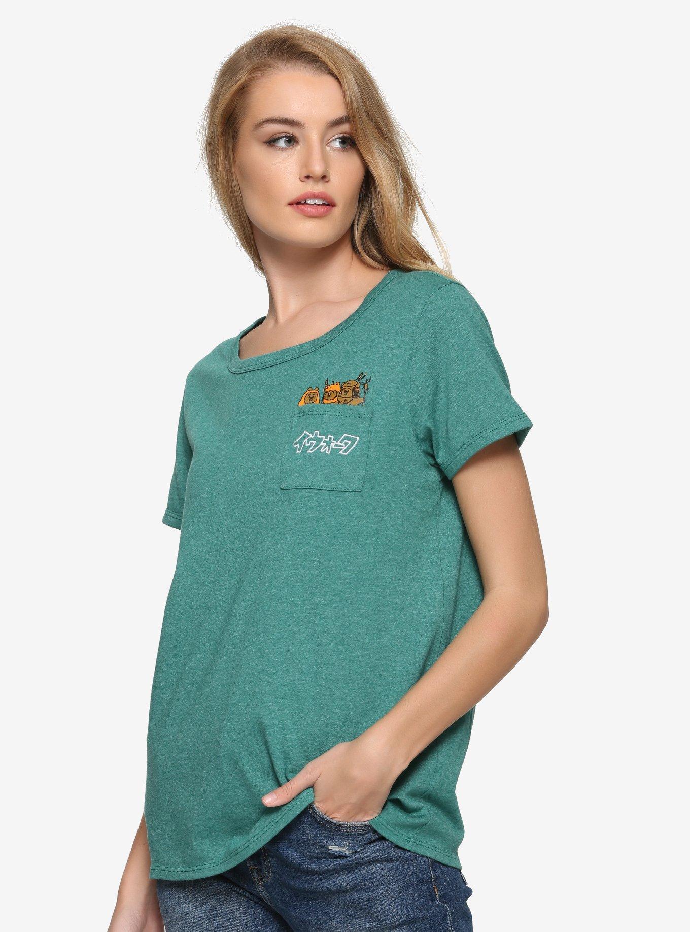Star Wars Ewok Pocket Womens T-Shirt - BoxLunch Exclusive, GREEN, hi-res