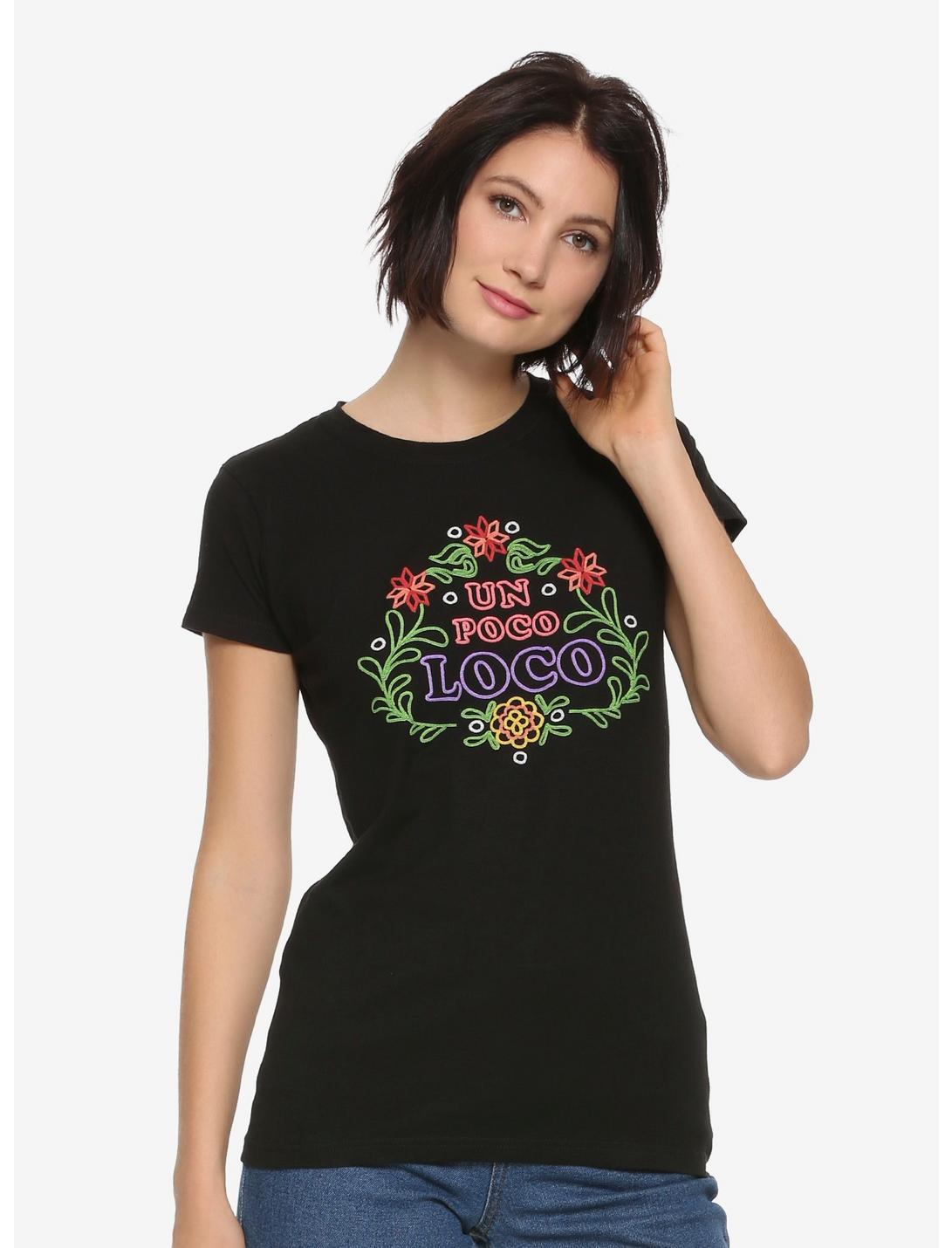Disney Coco Un Poco Loco Womens T-Shirt- BoxLunch Exclusive, BLACK, hi-res