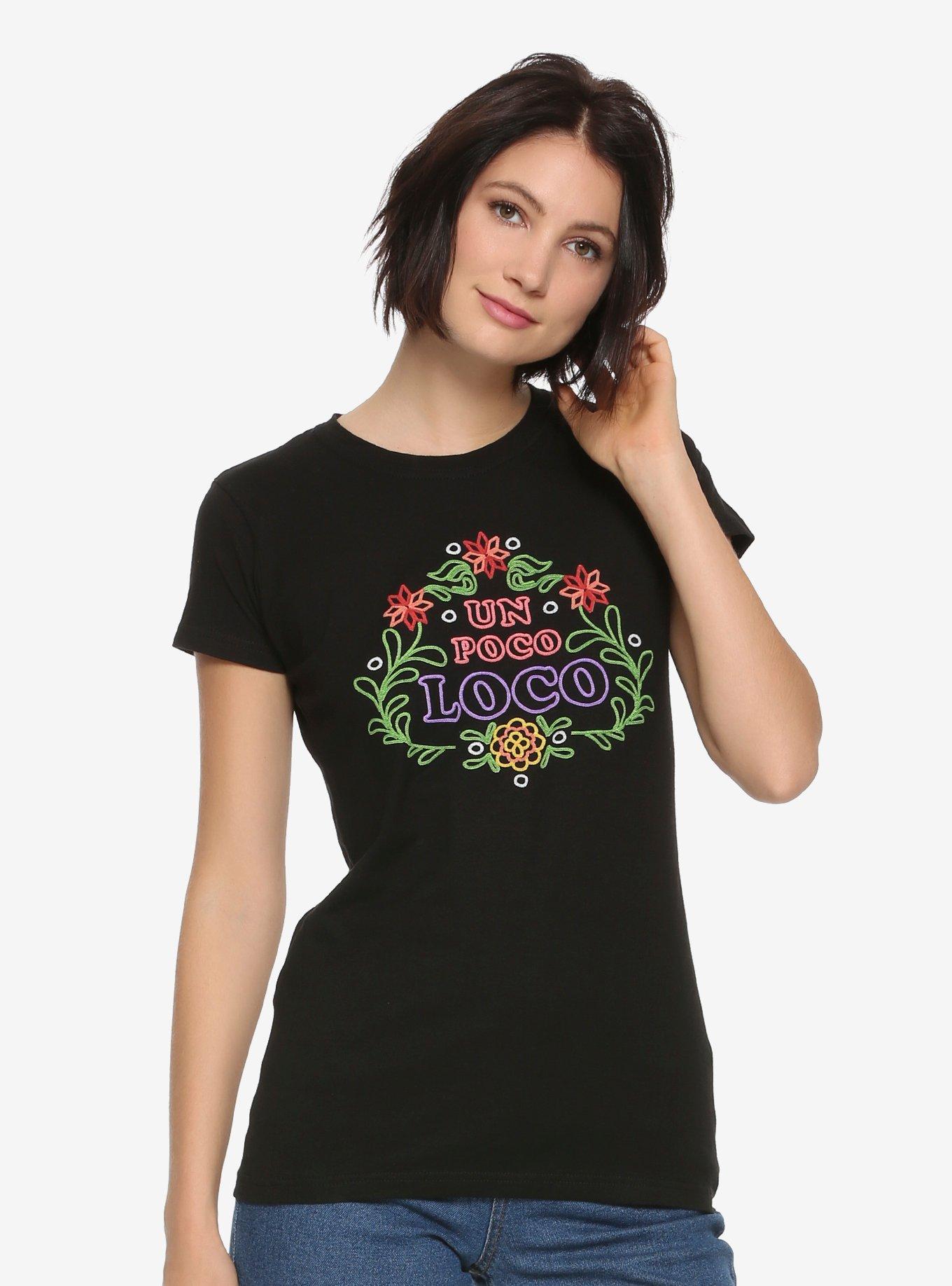 Disney Coco Un Poco Loco Womens T-Shirt- BoxLunch Exclusive, BLACK, hi-res