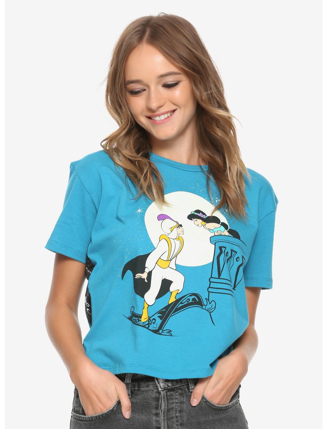Disney Aladdin Side Taping Girls Crop T-Shirt, MULTI, hi-res