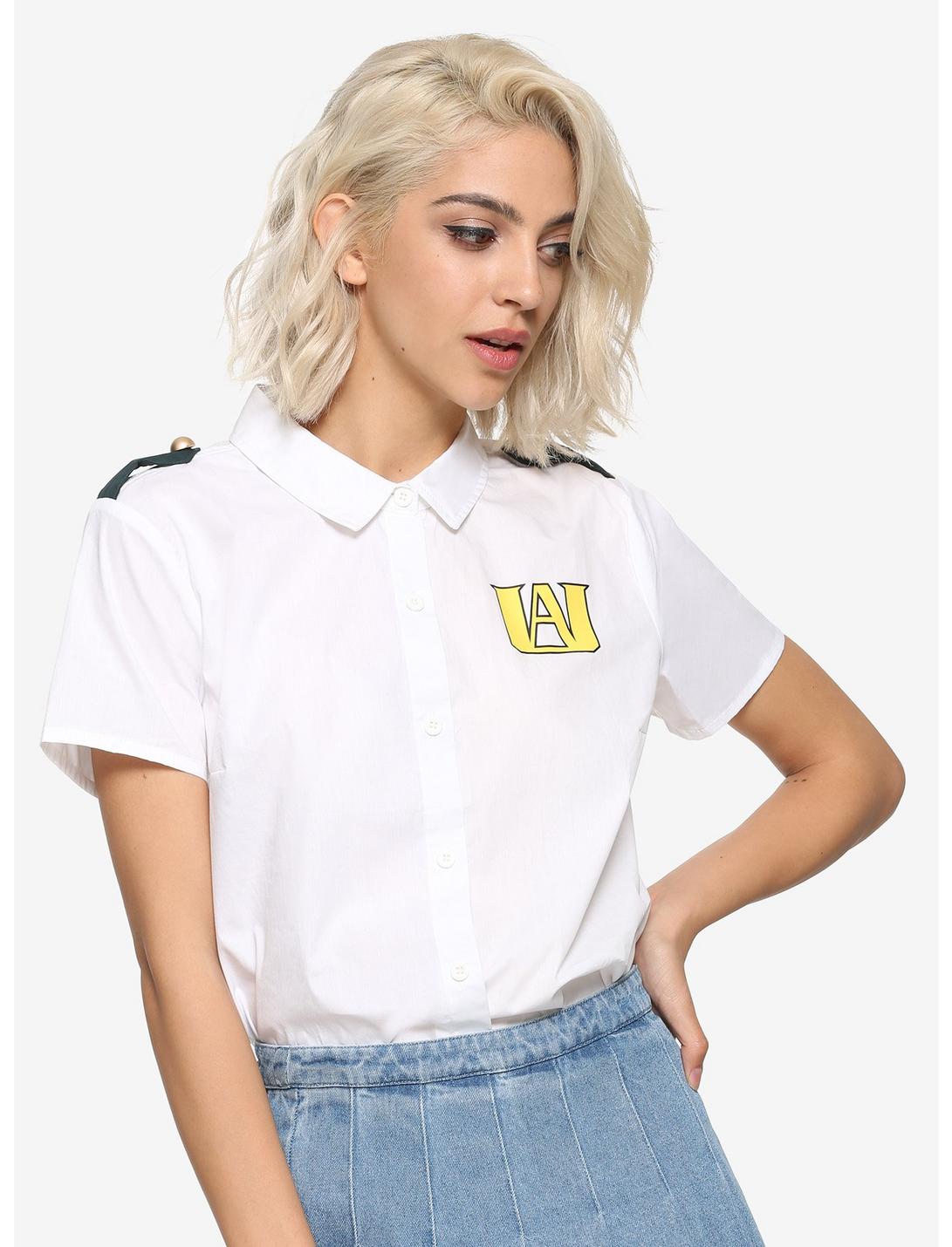 My Hero Academia U.A. High School Uniform Cosplay Girls Button-Up Shirt, NAVY, hi-res