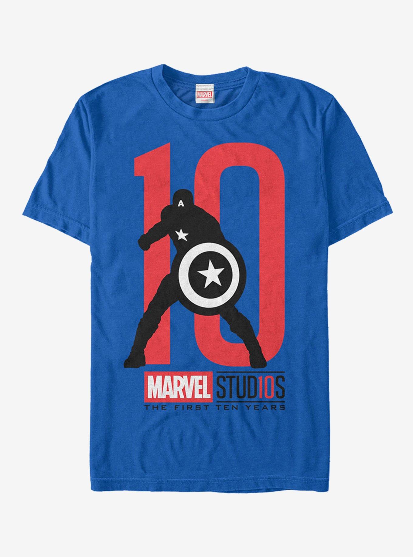 Marvel 10 Anniversary Captain America T-Shirt, , hi-res