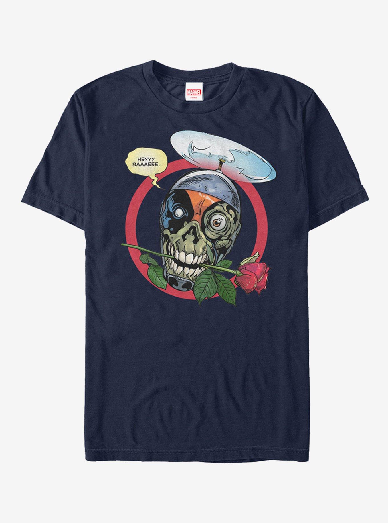 Marvel Deadpool Rose T-Shirt, NAVY, hi-res