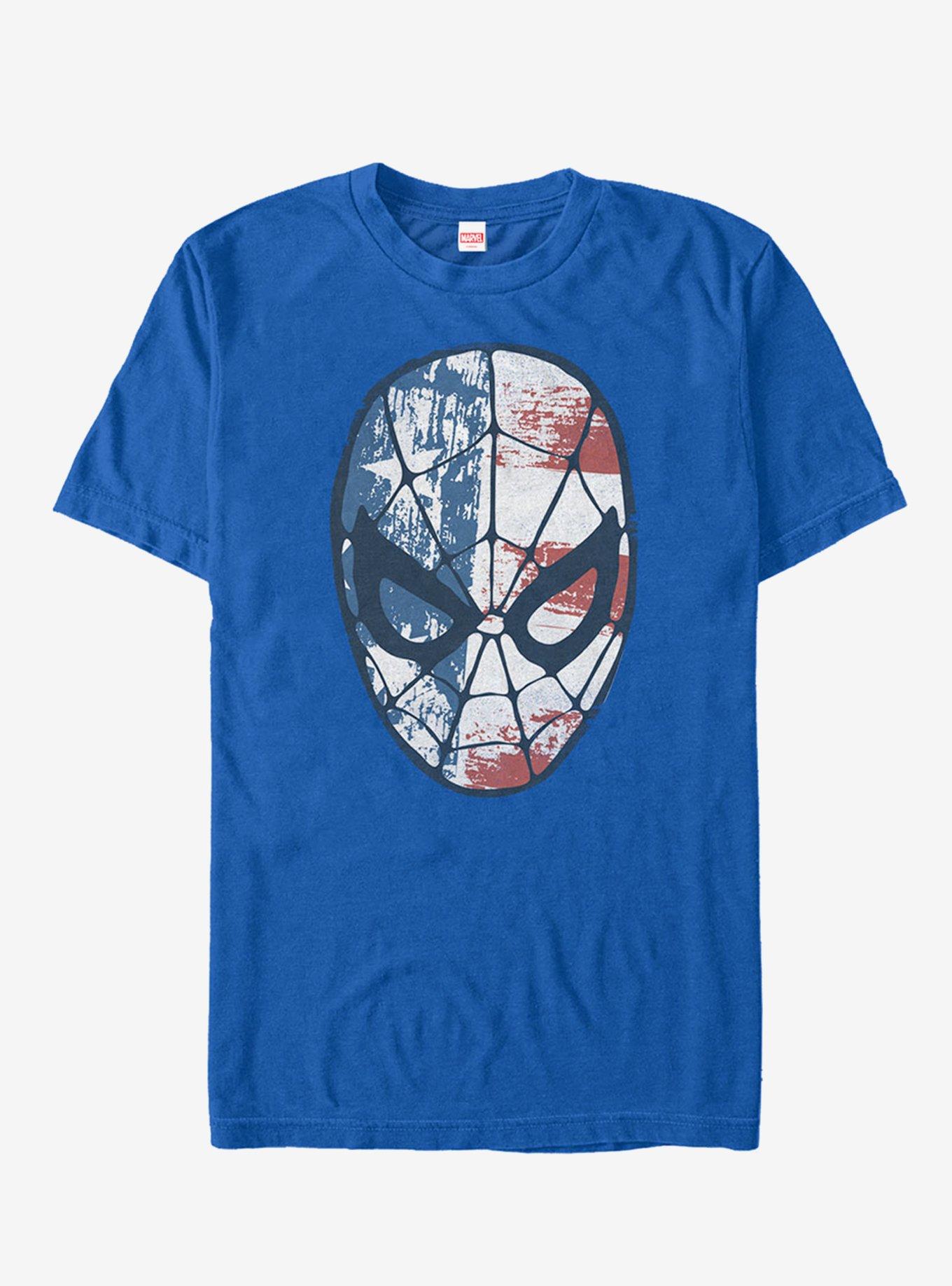 Marvel 4th of July Spider-Man American Flag Mask T-Shirt, , hi-res