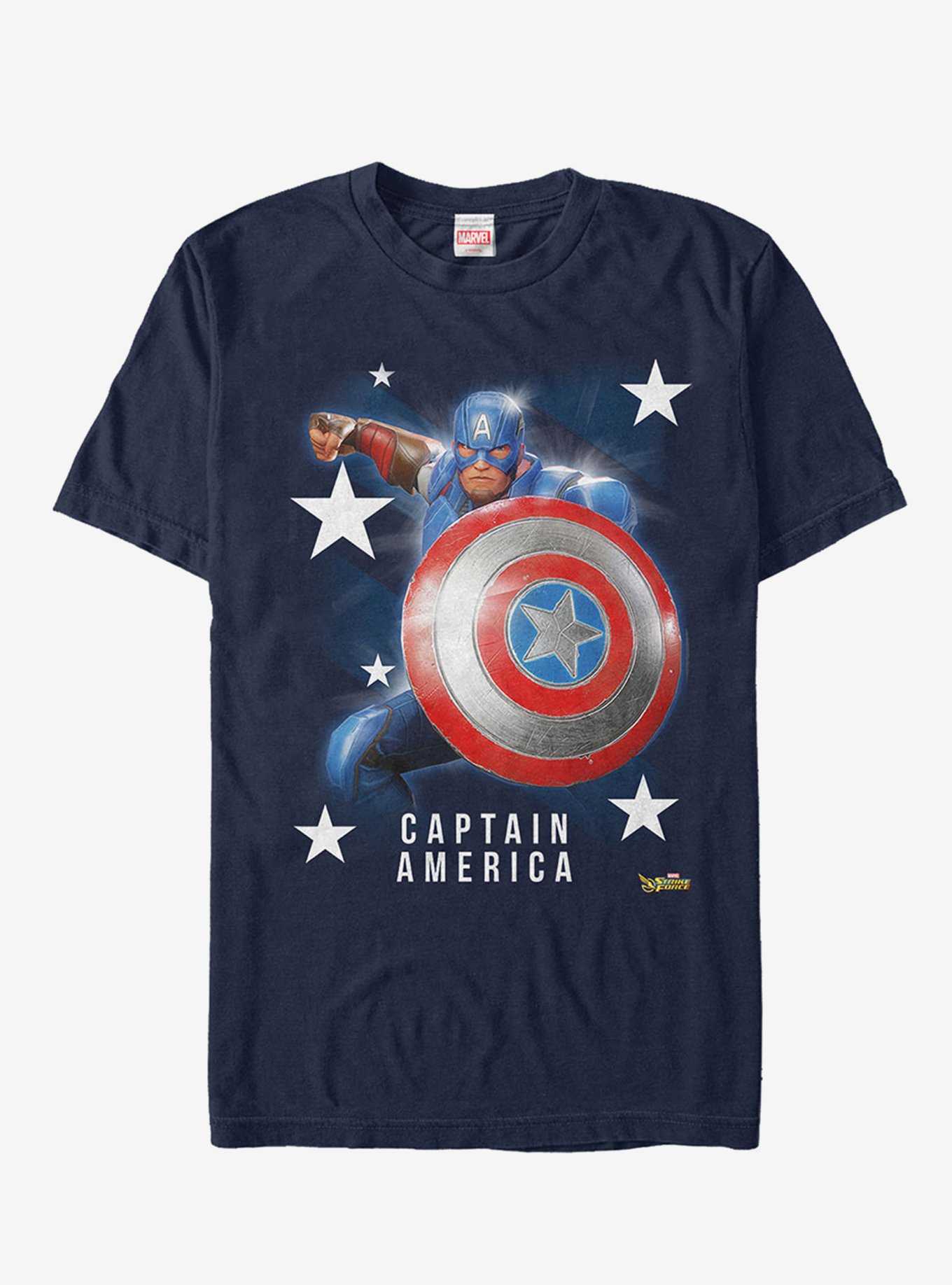 Marvel Strike Force Captain America Stars T-Shirt, , hi-res