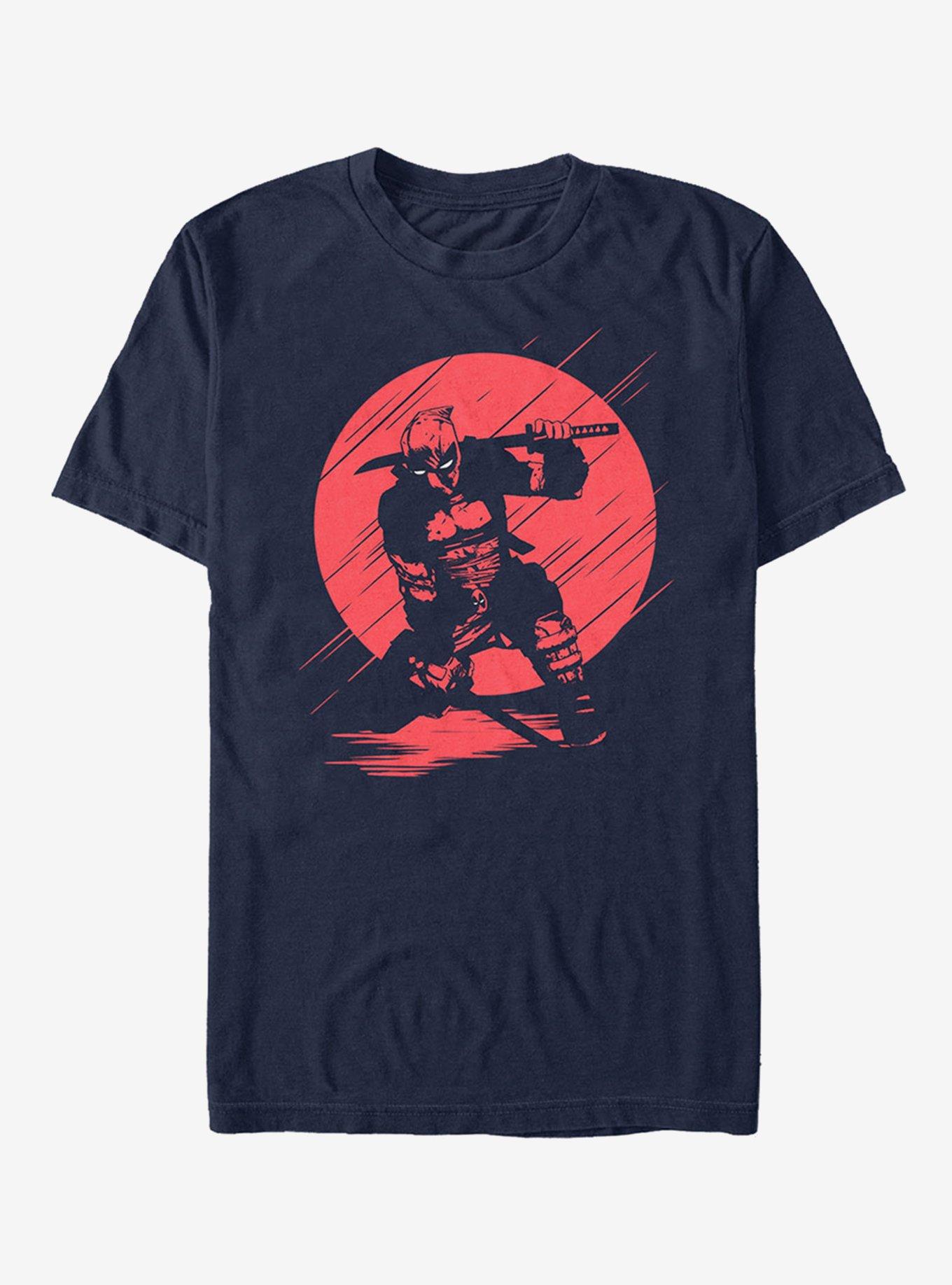 Marvel Deadpool Sunset Streaks T-Shirt, NAVY, hi-res