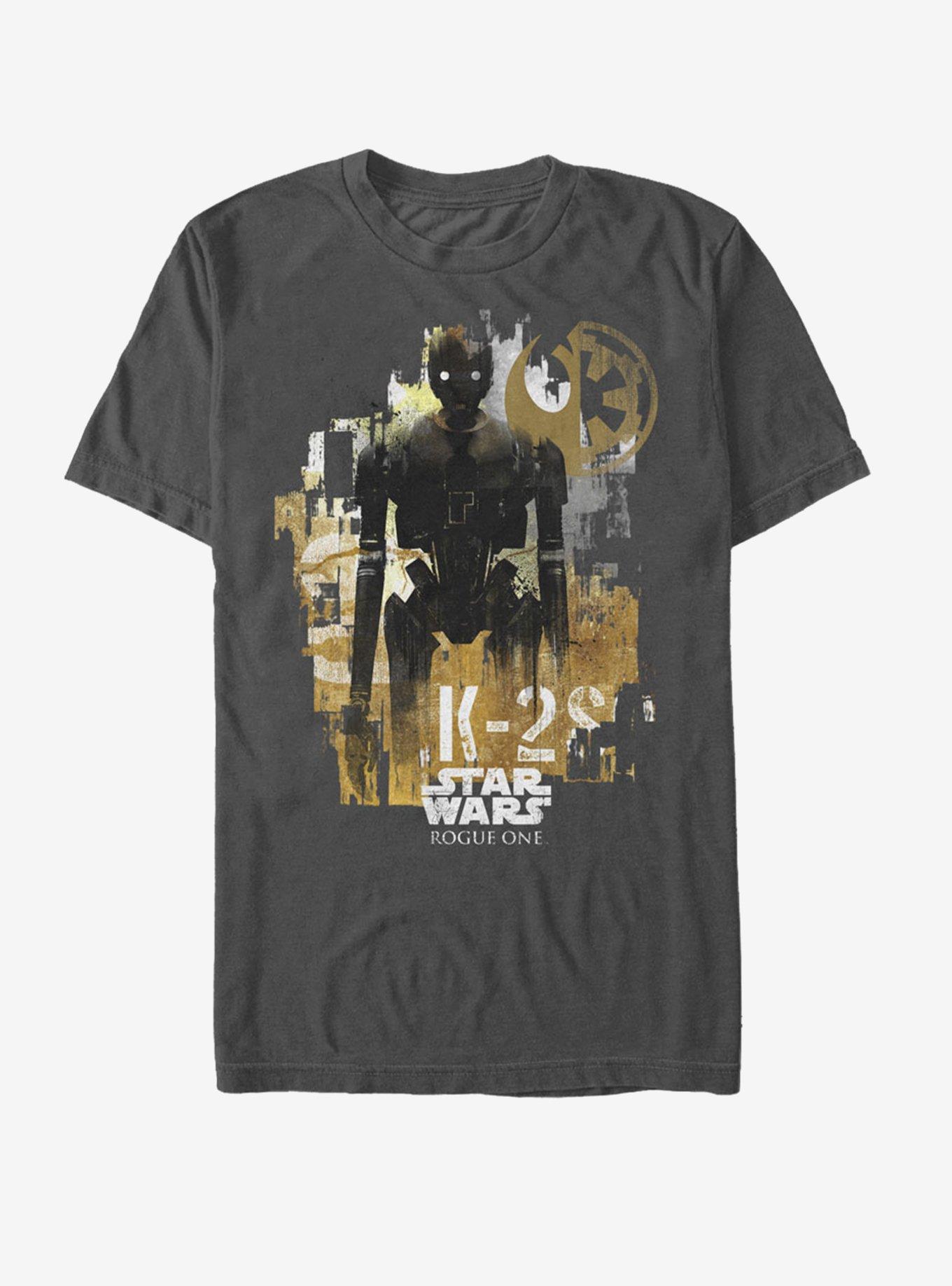 Star Wars K-2SO Modern Profile Print T-Shirt, CHARCOAL, hi-res