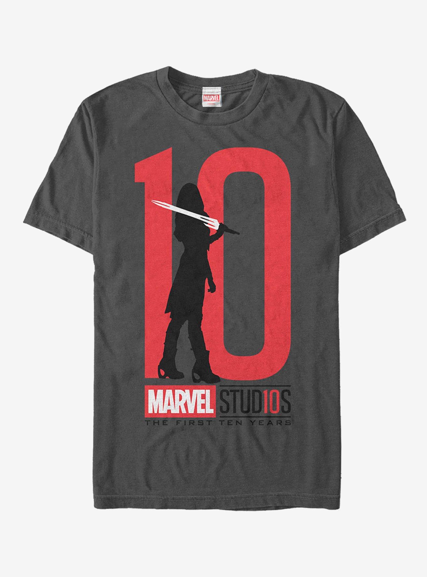 Marvel Guardians of the Galaxy 10 Anniversary Gamora T-Shirt, CHARCOAL, hi-res