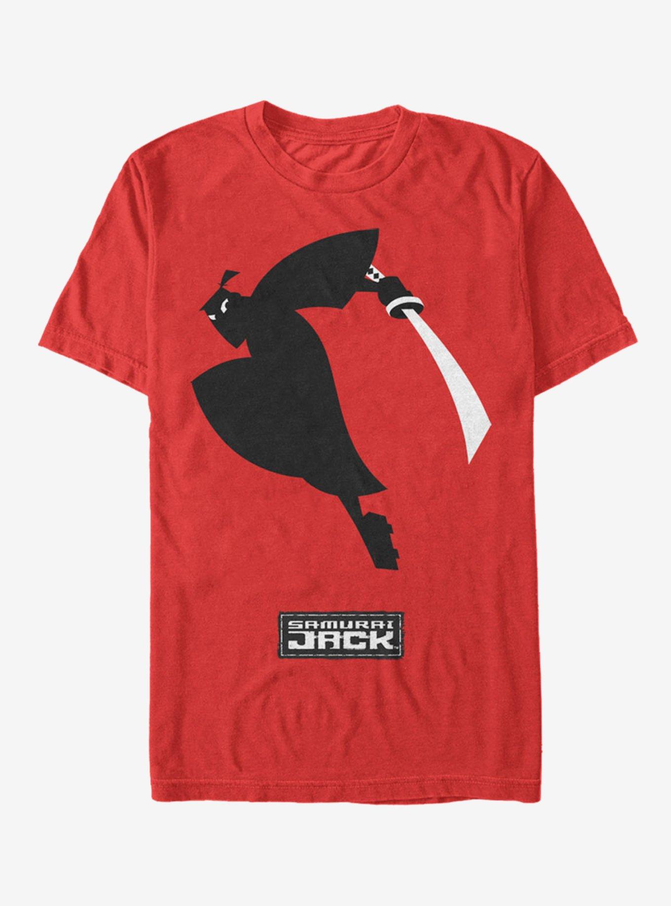 Samurai Jack Katana Shadow T-Shirt, RED, hi-res