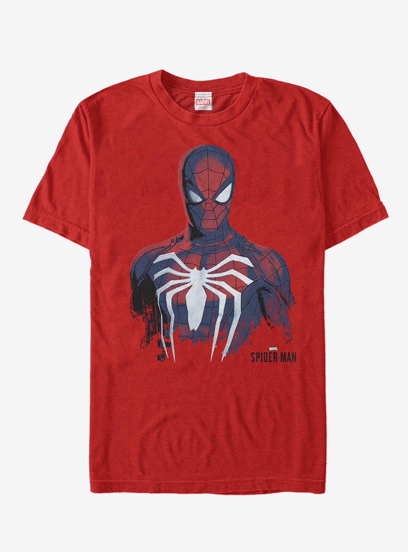 Marvel Spider-Man Paint Print T-Shirt, RED, hi-res
