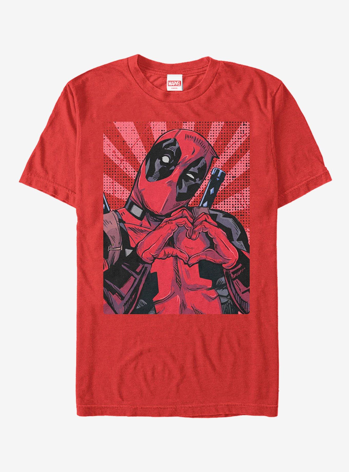 Marvel Deadpool Heart You T-Shirt, RED, hi-res