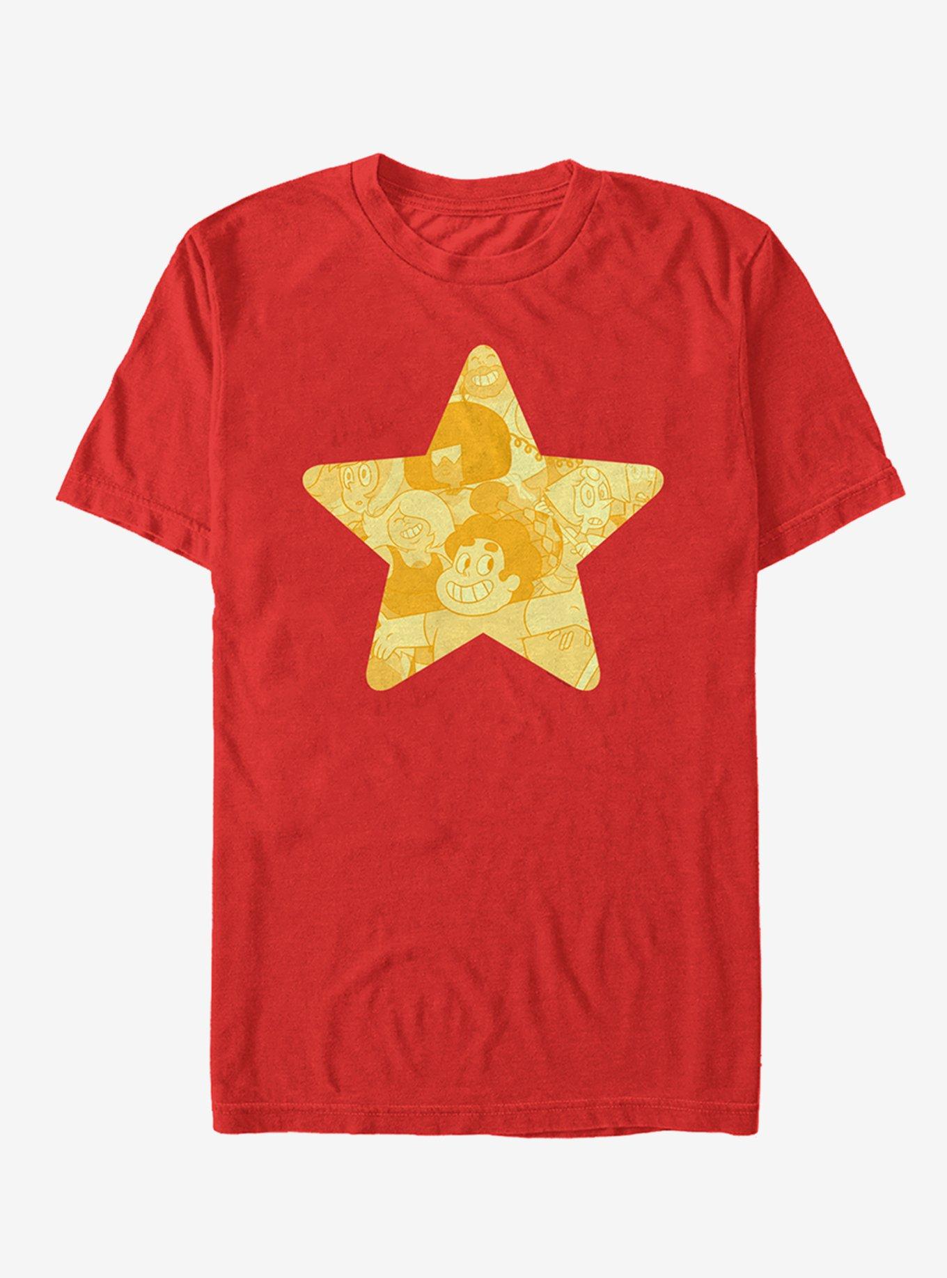 Steven Universe Star Silhouette T-Shirt, RED, hi-res