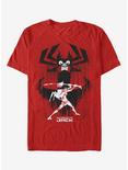 Samurai Jack Aku Silhouette T-Shirt, RED, hi-res