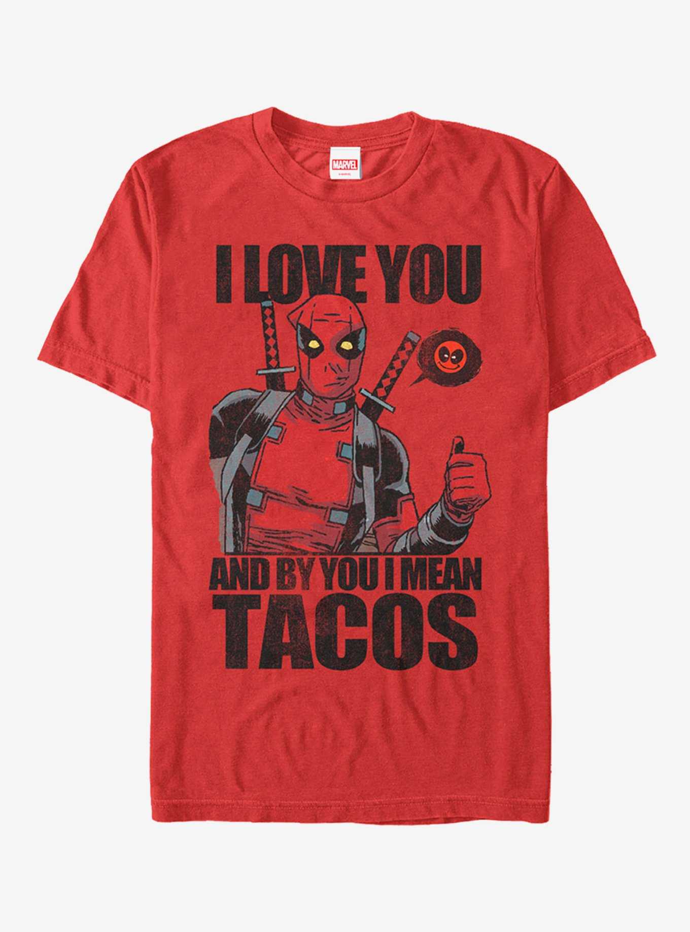 Marvel Deadpool Love You and Tacos T-Shirt, , hi-res