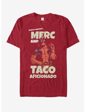 Marvel Deadpool Greatest Taco Aficionado T-Shirt, CARDINAL, hi-res